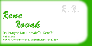 rene novak business card